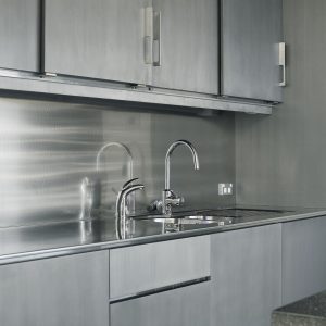 Silver Minimalist Kitchen